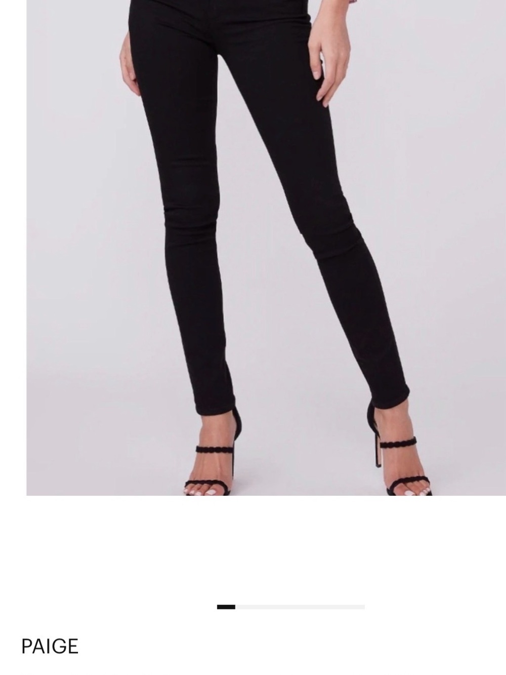 PAIGE Black High-Rise Skinny Jeans